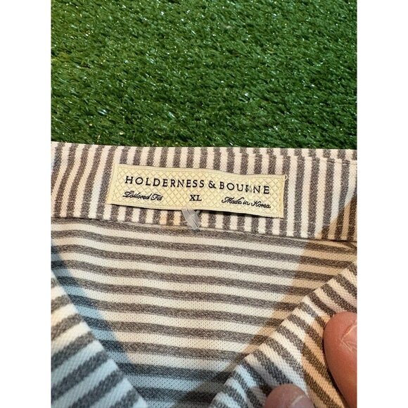 Cleveland Cavaliers polo mens XL white gray Holderness & Bourne lighweight NBA - Picture 3 of 13